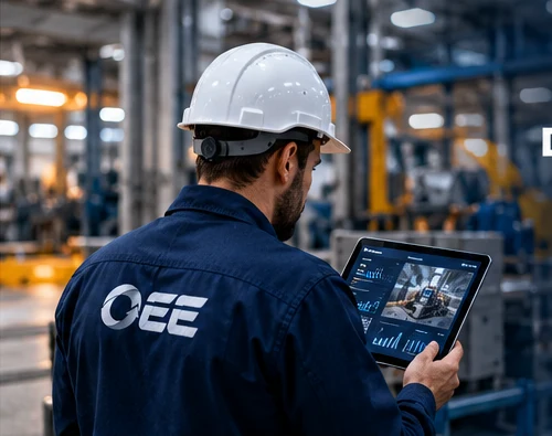 איש תחזוקה בסביבת מפעל, מתוך לוח המותג OEE